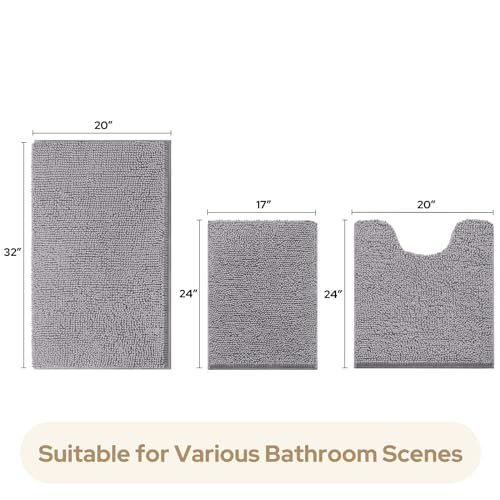 Homeideas 3 Pieces Bathroom Rugs thumb #2