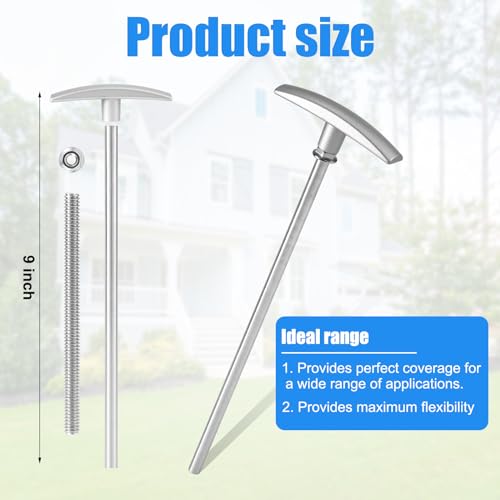 Image of PEUTIER 9in RV Waste Valve Extension Tube, RV Dump Valve Handle RV Sewer Valve Handle Replacement Flexible RV Tank Valve Handle Fits for Sewer Hose Kits, silver