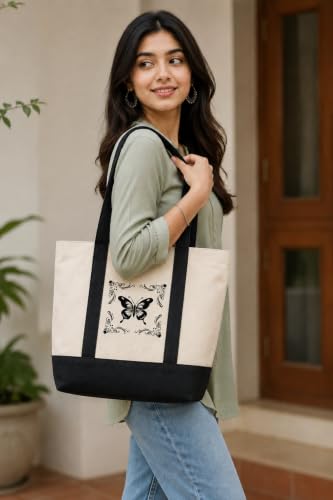 Image of Kaigan Premium Tote Bag Printed Designed Canvas Tote Bags For Women, Ecofriendly Cotton Canvas Bag for Girls Tote bag For Shopping, College, Travel, Handbag For Unisex