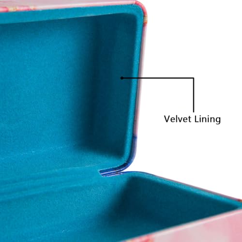 Image of TRIUMPH VISION Sunglasses Case Hard Shell Glasses Case Eyewear Eyeglasses | Sunglass Eyeglass Hard Case for Women and Men Metal PU Leather Lined Storage with Microfiber Cleaning Cloth Protection