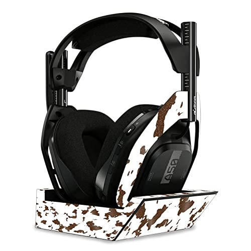 Image of MightySkins Glossy Glitter Skin Compatible with Astro A50 Wireless Headphones + Base Station (Gen 4) - Brown Cow | Protective, Durable High-Gloss Glitter Finish | Easy to Apply | Made in The USA