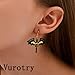 Dragon Earrings for Women Dragon Wings Earrings The Fourth Wing of Fashion Earrings Jewelry (Black)