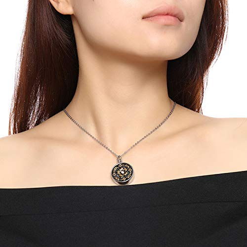 Youfeng Urn Necklaces For Ashes No Longer By My Side Forever In My Heart Mom Dad Cremation Urn Locket Jewelry (Cylinder Urn) #TOP2