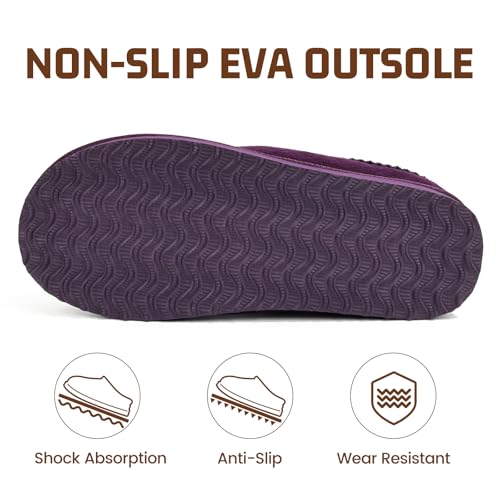 Image of Women's Slippers Fuzzy Cozy Short Ankle Shoes Indoor and Outdoor Mules Furry Warm House Slippers for Woman Cute Fluffy Clogs