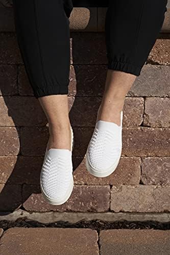 Dearfoams Women's Sophie Sneaker, White, 8 | Image 3