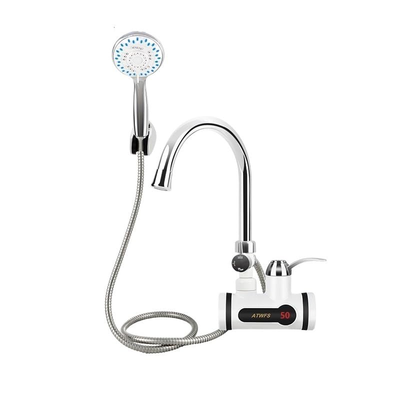 Rubinetto Acqua Elettrico Riscaldatore di acqua istantaneo Rubinetto Caldaia Rubinetto Riscaldamento Bagno Doccia con acqua calda Riscaldatore senza serbatoio Calore elettrico 220V Rubinetto Elettrico