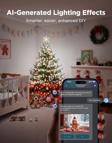Govee Christmas Sparkle String Lights, Christmas Decorations Indoor, 30m RGBWIC Lights with 375 LEDs,140+ Dynamic Scene Modes for Holiday Decor，Smart APP Control with Alexa - Image 6