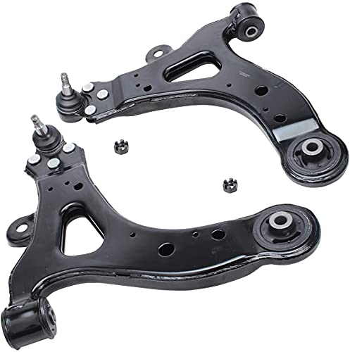 Image of Detroit Axle - 6pc Front End Control Arms Kit for Chevy Uplander Buick Rendezvous Terraza Pontiac Montana Aztek Saturn Relay, 2 Lower Control Arms w /Ball Joint 4 Outer & Inner Tie Rods Replacement