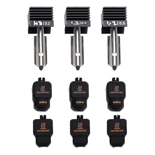 Hotend Boquilla de 0,6 mm kit de acero endurecido 0,2 0,4 repuestos para extrusor 3D