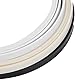 3 Stück Gitarren Seitenstreifen ABS Kunststoff Gitarren Bindungsstreifen Gitarren Bindungsmaterial 1610 X 5 X 1,5 Mm / 63,39 X 0,2 X 0,06 Zoll (Schwarz/Weiß/Beige)