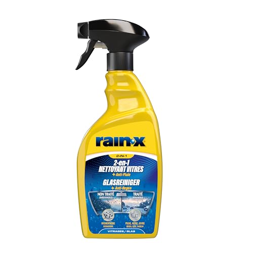 Rain-X 2-en-1 Nettoyant Vitres et Anti-Pluie &ndash; Nettoie, Prot&egrave;ge et Repousse l&rsquo;Eau pour une Visibilit&eacute; Maximale &ndash; 500 ml