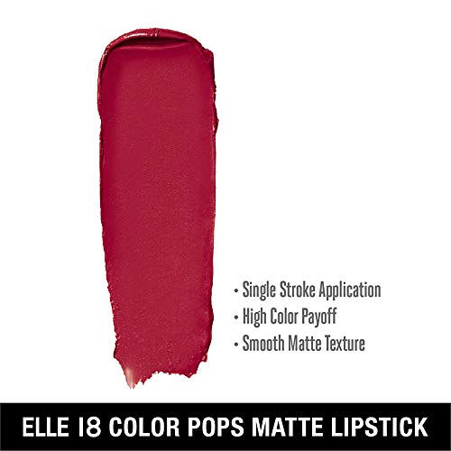 Image of Elle 18 Color Pops Matte Lip Color, Code Red, 4.3 g