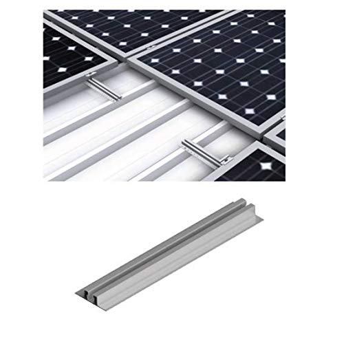 Sunne Solar - Kit de Soporte Coplanar para chapa, de 4 módulos, en posición vertical, para placas solares, panel solar, placa foltovoltáica Cover