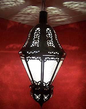 Orientalische Lampe Pendelleuchte Weiß Ksar 53cm E27 Lampenfassung | Marokkanische Design Hängeleuchte Leuchte aus…