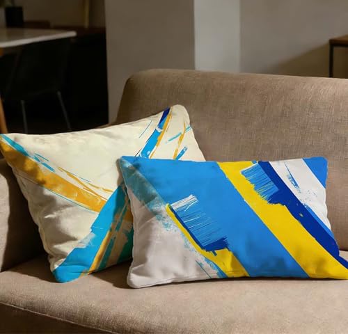 Coussin abstrait en velours pour décoration de salon moderne
