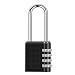 ONUEMP Combination Lock, 4 Digit Combination Padlock 2.5 Inch Hardened Steel Shackle, Black long shackle padlock - 10000 Combinations, for School, Employee, Outdoor, Gym Locker, Case, Cabinet