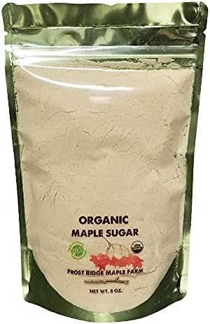 Frost Ridge Maple Farm Powdered Granulated Organic Maple Sugar, Grade A, 8 oz.