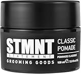 STMNT Grooming Goods Classic Pomade, 3.38 oz | Natural Shine | Strong Control | Easy to Wash Out