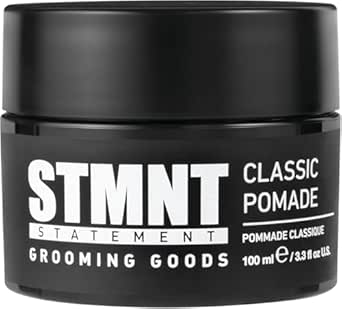 STMNT Grooming Goods Classic Pomade, 3.38 oz | Natural Shine | Strong Control | Easy to Wash Out