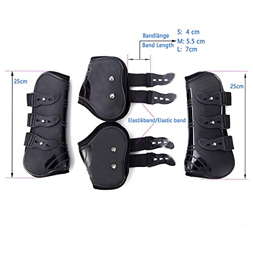 Bottes de cheval robustes contre les chocs et blessures de saut noir - 3