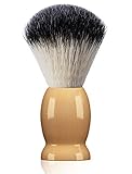 Bassion Hand Crafted Shaving Brush for Men, Professional Hair Salon Tool with Hard Wood Handle Gifts for Men, Perfect Fathers Day Gifts from daughter, wife or Kids.