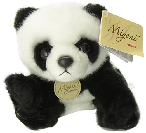 Linda Pelúcia Urso Panda da Série Miyoni da Aurora 16cms de Altura