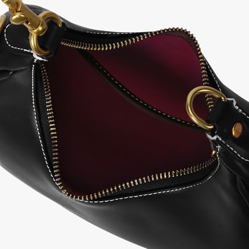 Image of JQWSVE Small Top Handle Bags for Women Mini Purses Cute Ladies Handbags Crescent Mini Crossbody Bags with Cherry