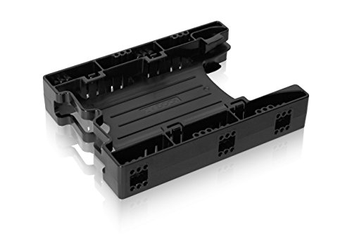 ICY DOCK Einbaurahmen für 2X 2,5 Zoll (6,4cm) SSDs/HDDs in 1x 3,5 Zoll (8,9cm) EZ-Fit Light MB290SP-B