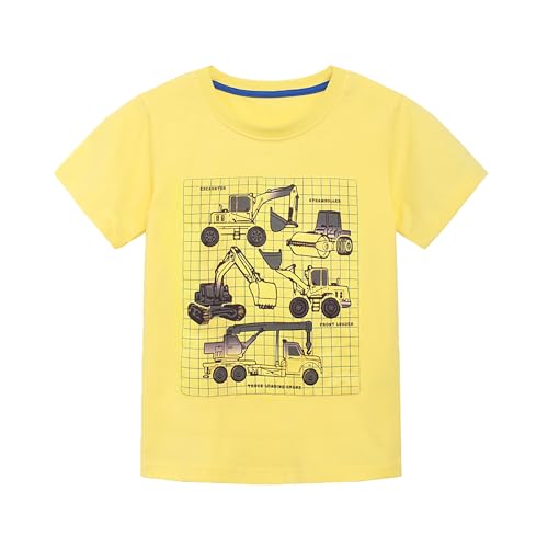 Image of Toddler Boys' Short Sleeve Tees Cotton Casual Graphic Crewneck Summer Top Clothes T-Shirts