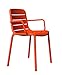 Resol Lot de 2 chaises Gina avec Bras Rouge