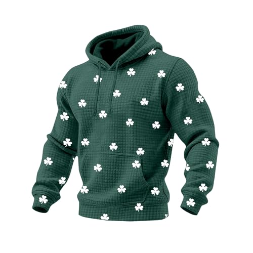 Sudadera anti UV hombre con capucha de cuadros verdes XXXL