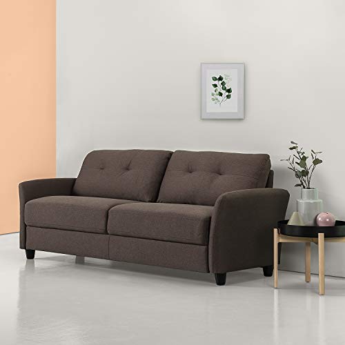 Zinus Ricardo Contemporary Upholstered 78.4 Inch Sofa / Living Room Couch, Chestnut Brown