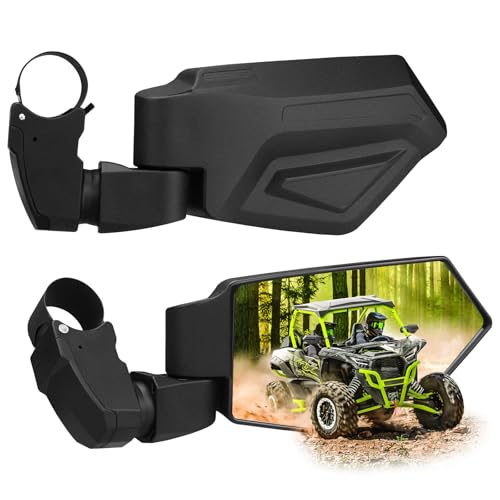 UTV Mirrors,The Spring Back Feature Allows Easy Reset After Fold,...