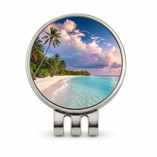 Bali Indonesia Beach Sand Golf Hat Clip with Ball Marker