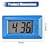 ANFTDCO Car Dashboard Digital Clock, Mini Battery Operated Vehicles Electronic Digital Clocks with Clear LCD Display, Stick On Automotive Interior Dash Watch, Universal for Lorry RV SUV (Blue)