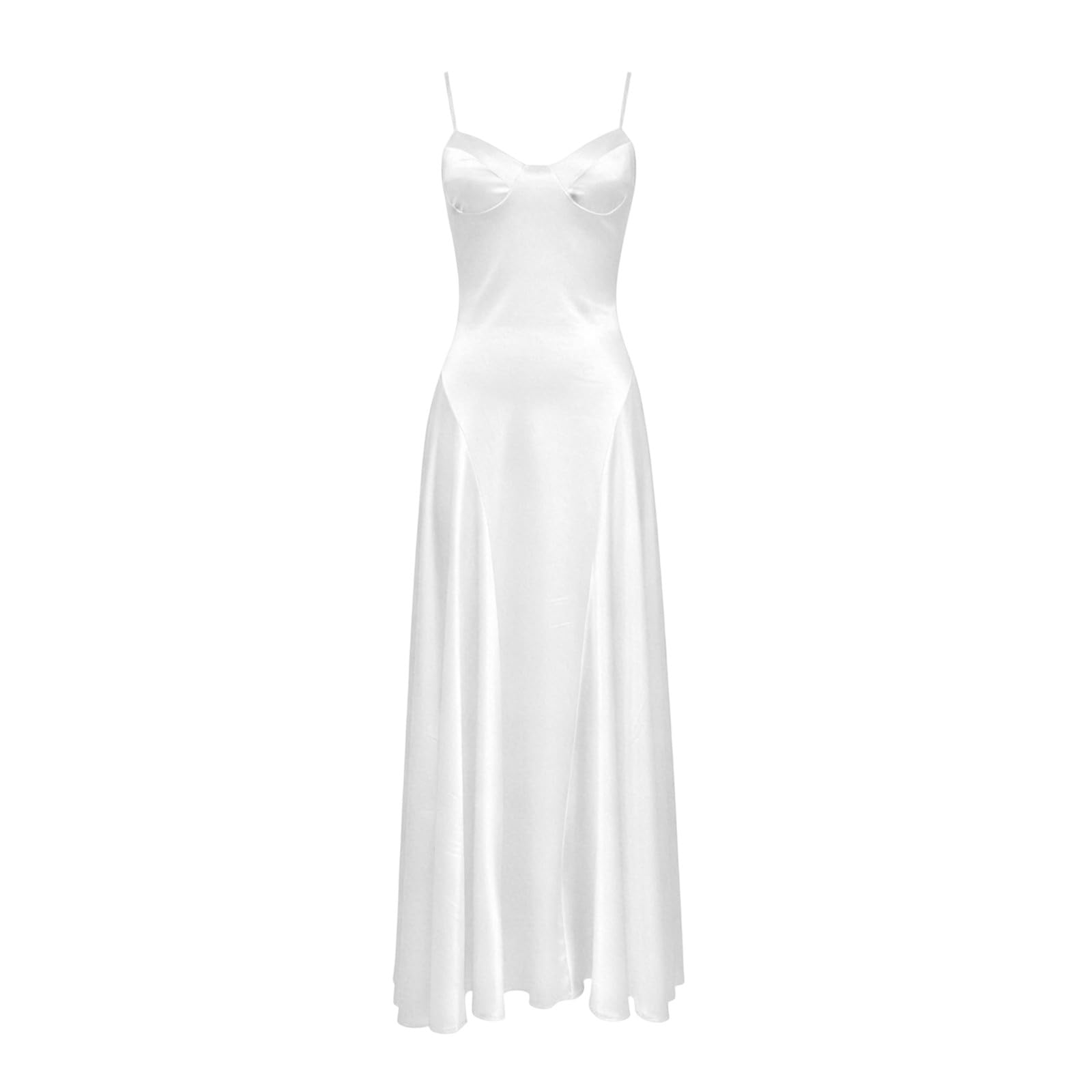 Genérico - Vestido para mujer, talla grande, noche, cóctel, ceremonia, elegante, informal, gasa, doble capa, larga boda, invitado, fiesta, verano A19