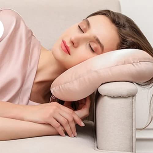 Roseward 100% Mulberry Silk Neck Pillow For Travel 22 Momme Real Silk Travel Pillow For Pain Relief Sleeping, Pure Organic Silk Airplane Pillow, Anti Wrinkle Travel Pillow Made In Usa (Pink) #TOP4