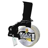 Foam Handle Tape Dispenser With Duck MAX Strength Packing Tape, 1.88 Inch x 54.6 Yard, Clear (284984)