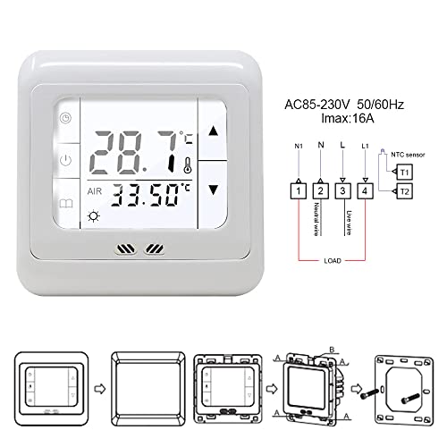 Termostato per Caldaia a Gas,Cronotermostato con 6...