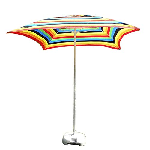 CLSDRZC Parasol cuadrado multicolor para mesa de jardín, patio y playa