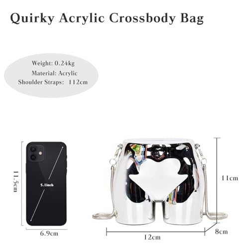 Mini Evening Bag for Women Novelty Hip Shaped Clutch Bag Acrylic Handbag Bridal Wedding Purse Elegant Shoulder Bag3