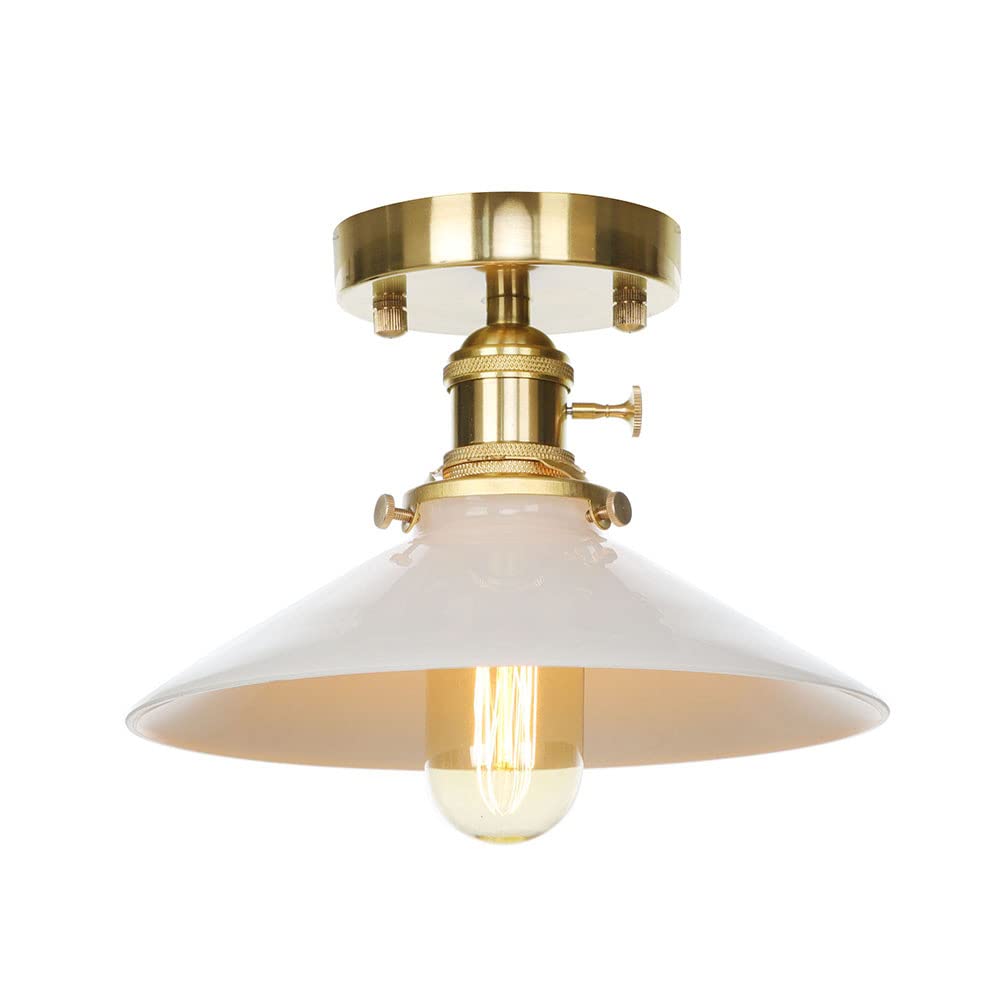 Lampes suspendues et plafonnier semi-encastré avec interrupteur en verre pour hall d'entrée