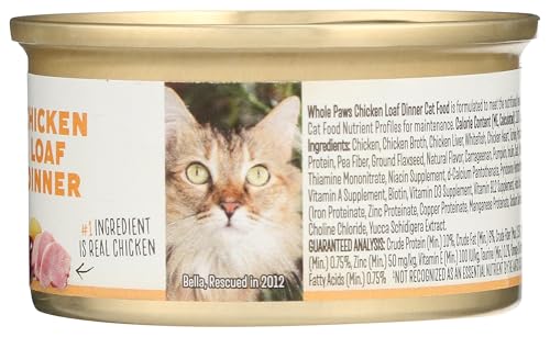 Image of Whole Paws, Wet Cat Food, Chicken Loaf Dinner, 3 Ounce