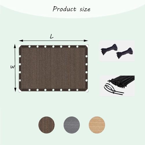 Bâche en maille durable d'ombrage extérieur de 4,3 x 6,3 m