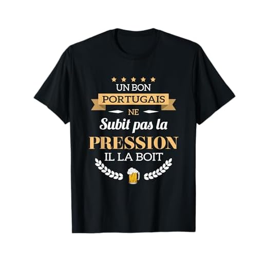 Portugais boit la pression bière apéro humour fête Portugal T-Shirt