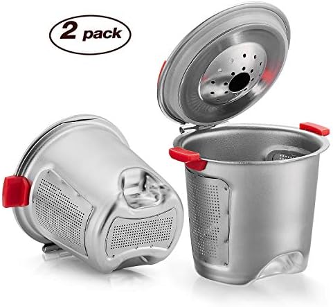 Reusable K Cups Keurig Filter For Keurig Coffee Maker Universal Stainless Steel Reusable Coffee Filter Keurig Accessories 2019 New Generation (2Pack)