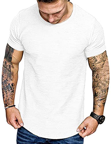 COOFANDY Men Muscle Workout T Shirt Gym Bodybuilding Active Short Sleeve Tee Top Black2