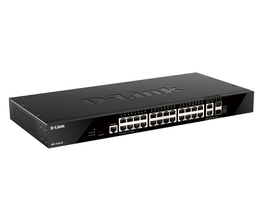 D-Link Commutateur DGS-1520-28/E 24 x GbE 2 x 10 GbE 2 x SFP+