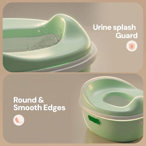 Image of Baybee 3 in 1 Baby Potty Training Seat for Kids 1-5 Years | Toddler Baby Potty Seat Chair with Removable Tray & Anti Slip Base | Portable Toilet Training Potty Seat with Step Stool for kids (Green)
