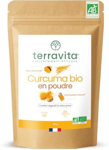 Curcuma BIO Premium en Poudre 250g | Jusqu’à 5% de Curcumine | Ar...